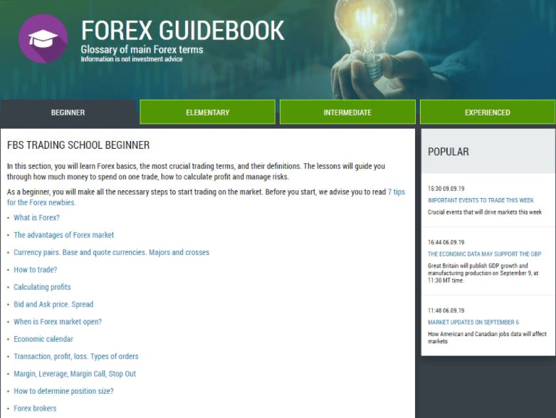 FBS forex guidebook Olymp Trade Review