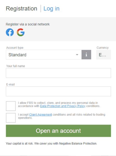 FBS opening account